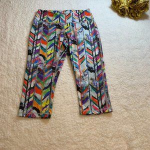 Zella multi color capri leggings Size M